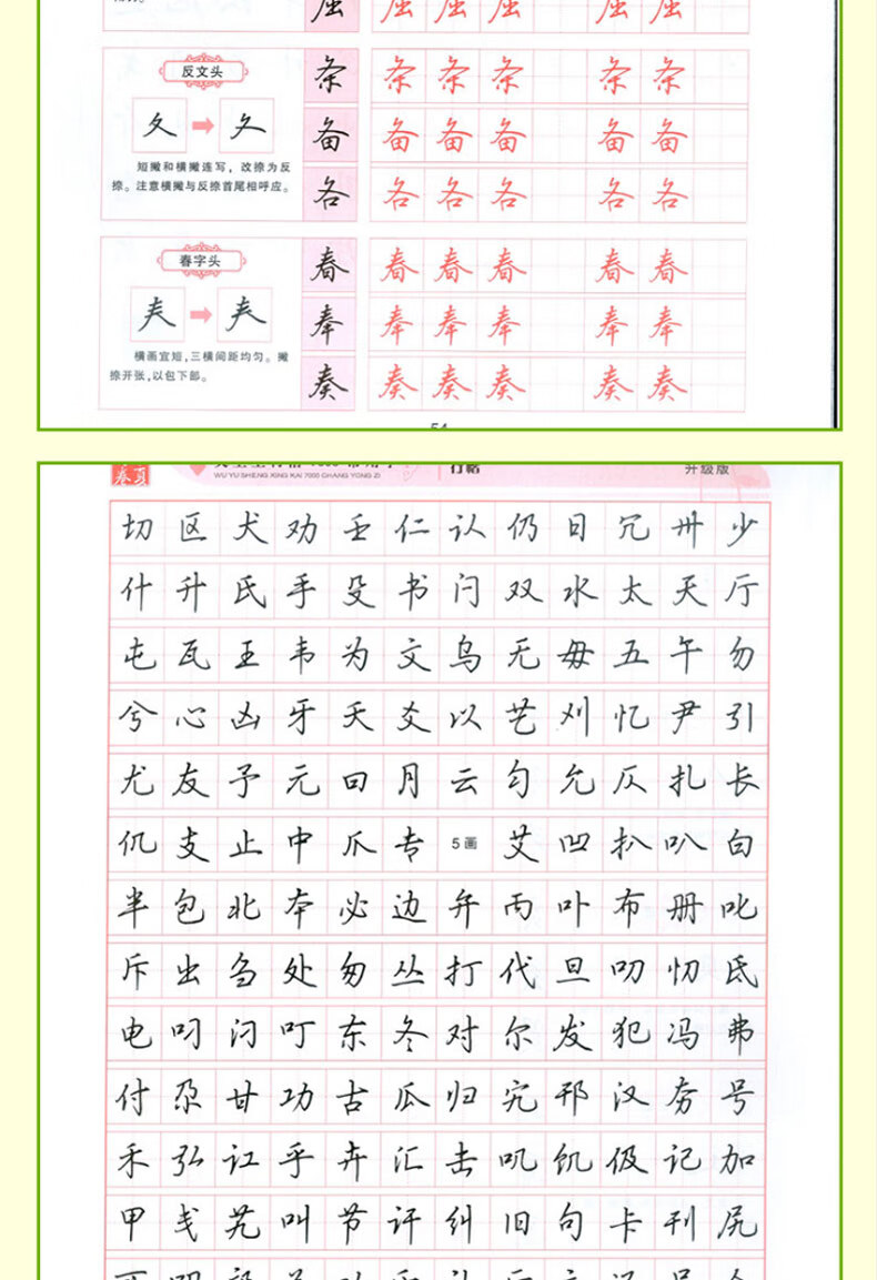 字初中生高中生大学生公务员练字行楷体速成中性笔钢笔字帖硬笔书法