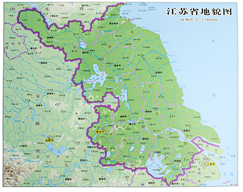 《江苏省地图 2021年新版 1.