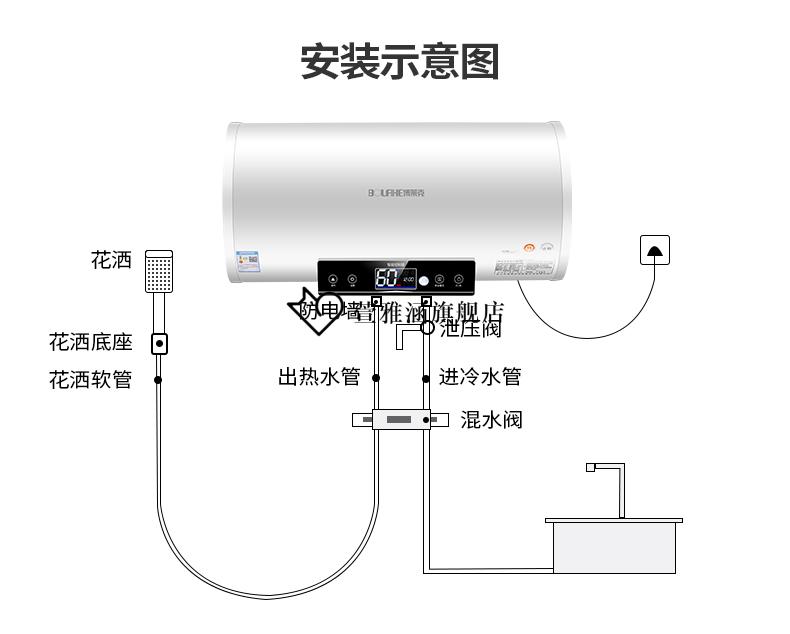 新款升级博莱克电热水器dszf40cz热水器电家用储水式速热式节能洗澡40