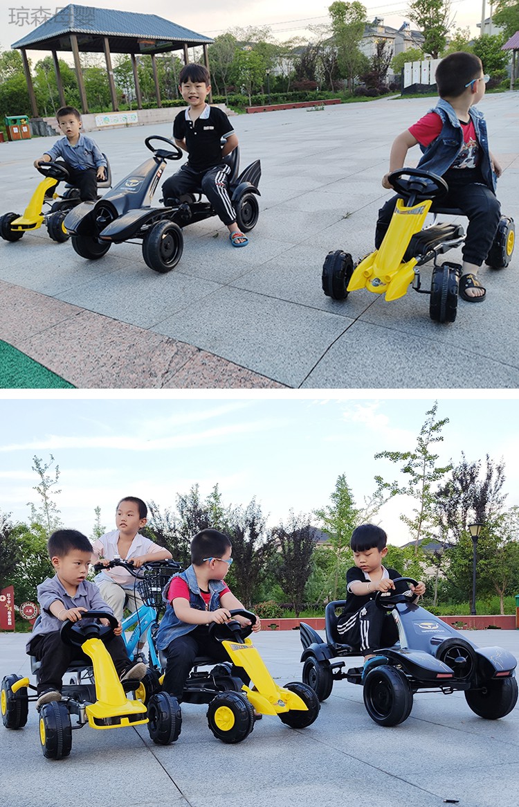 小孩子骑的婴幼儿童卡丁车四轮脚踏自行车新款儿童四轮卡丁车脚踏玩具