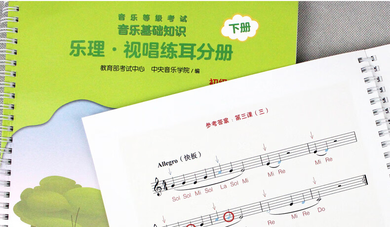全新音基初级中级教材全套中央音乐学院音乐等级考试用书音乐基础知识