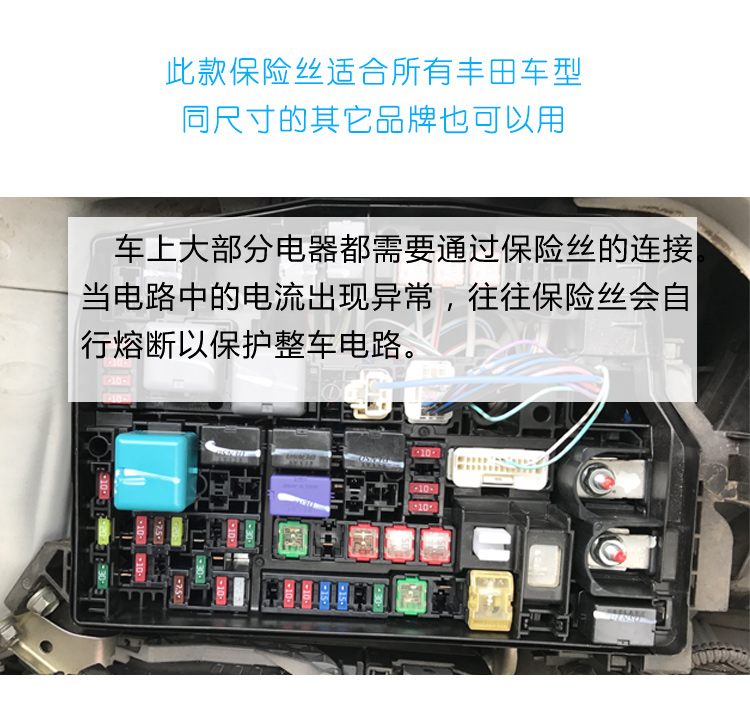 雷凌双擎rav4汉兰达凯美瑞荣放chr奕泽汽车德酷路泽霸道普拉多保险丝