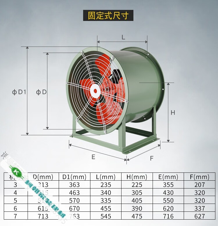 轴流风机工业排气扇静音大功率工业220v抽引风机管道除尘排风扇家用