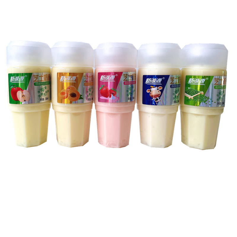 新湖源芝士奶昔380ml15瓶饮料椰果肉奶昔乳酸菌饮品多种口味原味奶昔
