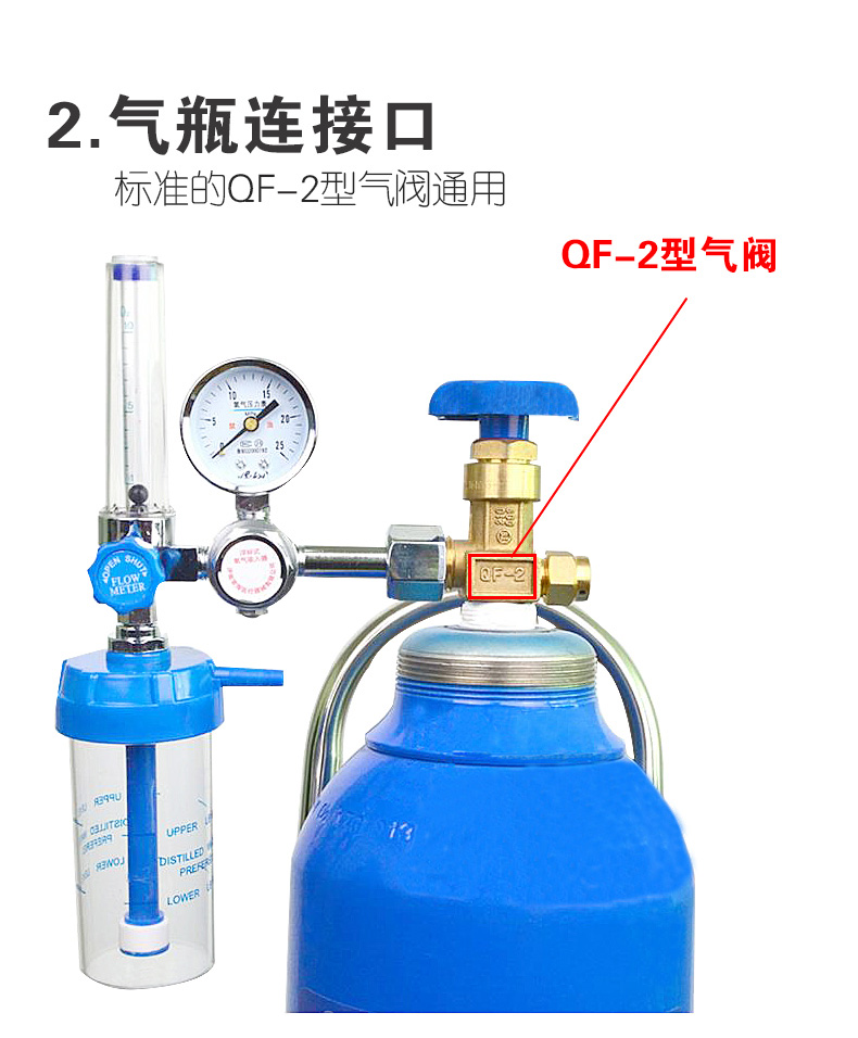 医用氧气表吸入器家用流量压力表减压阀氧气瓶使用表吸氧呼吸器浮标式