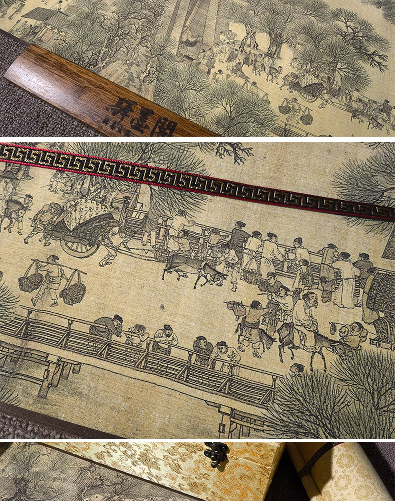 清明上河图全卷张择端仇英清院本手卷仿古画微喷复制临摹宣纸国画宣纸