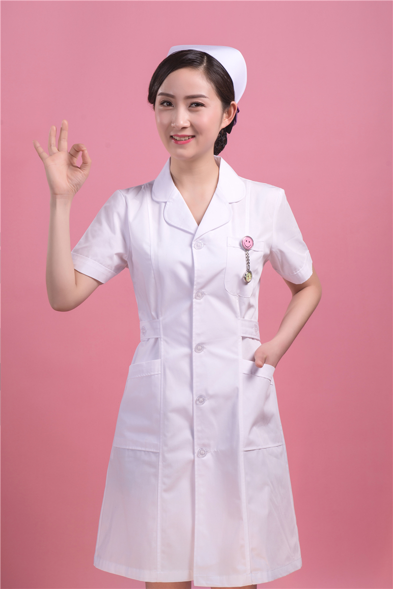 【可开发票】护士服加大码粉色短袖长袖美容院眼镜店纹绣师医院实习