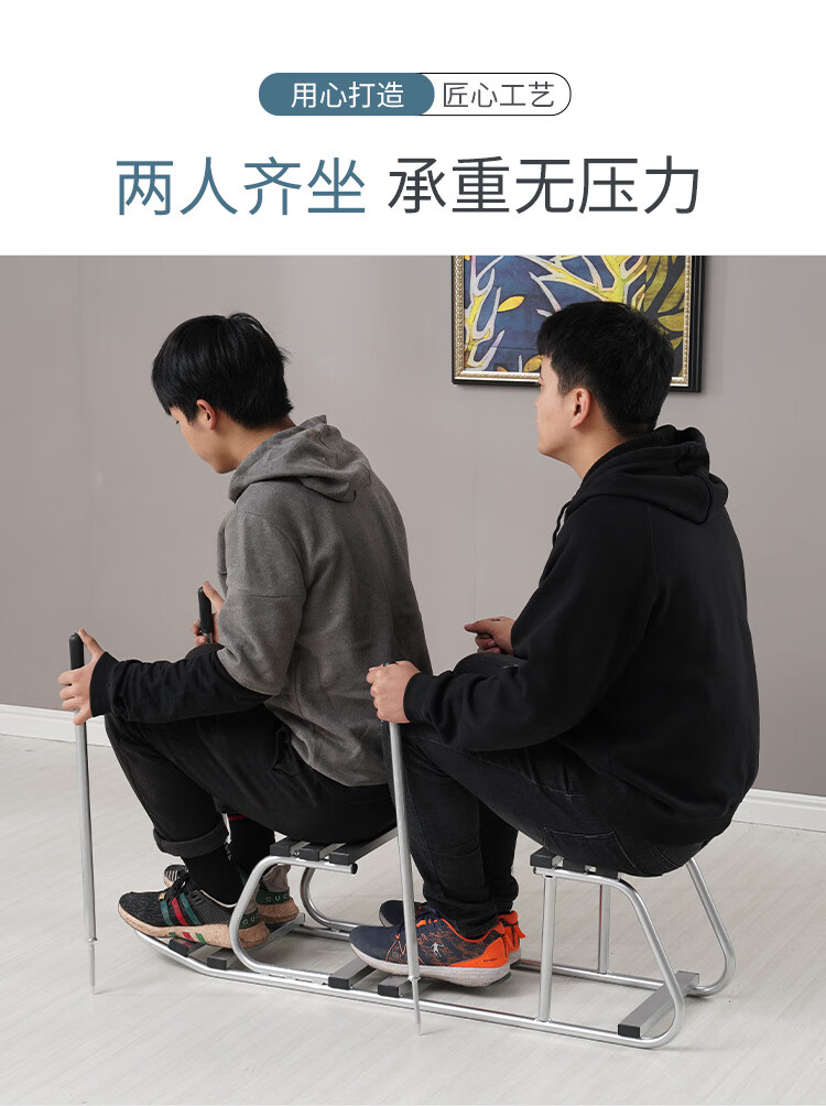 冰车滑冰车雪橇成人儿童户外雪上冬季传统老式溜冰双人玩具车冰爬犁