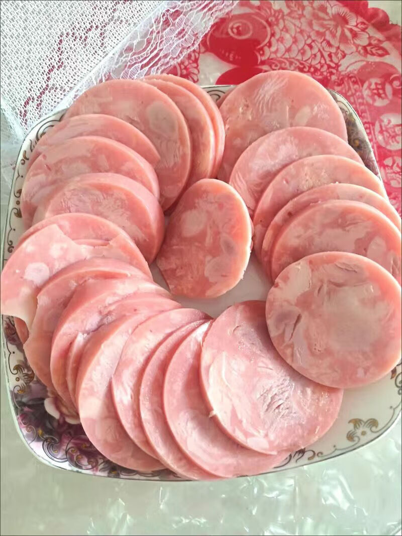 青岛火腿香肠肉肠即食大肉块香肠精肉火腿肠熏香肠零食1根500g