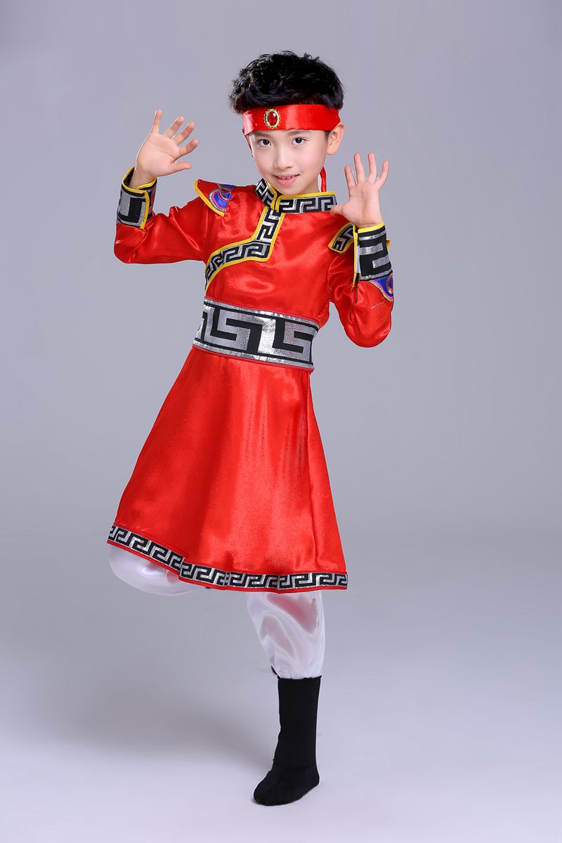 新款幼儿园蒙古族女孩演出服装少数民族筷子舞六一儿童蒙族舞蹈裙
