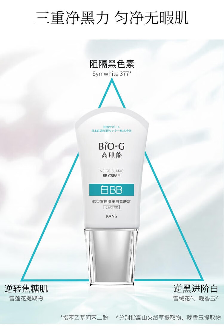 韩束（KanS）红BB霜女提亮肤色隔离遮瑕粉底保湿补水倍润亮颜修容霜送妈妈女友 BB霜-到手80ml