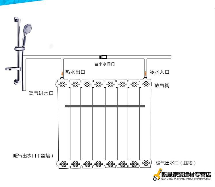 换热器家用换热器卫生间地暖厕所用热水交换器储水式过水热即热式