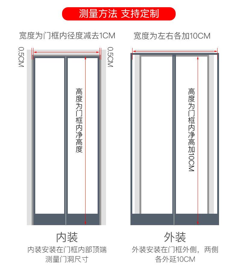 可定制 磁性自吸式软门帘透明pvc塑料防蚊保暖防挡风空调隔断磁吸皮