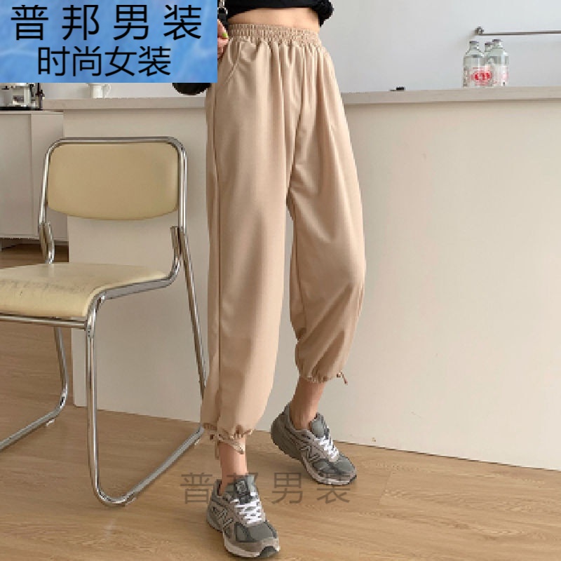灯笼裤女裤夏季薄款少女中学生初中生夏日大腿粗的裤子高中女生穿校服