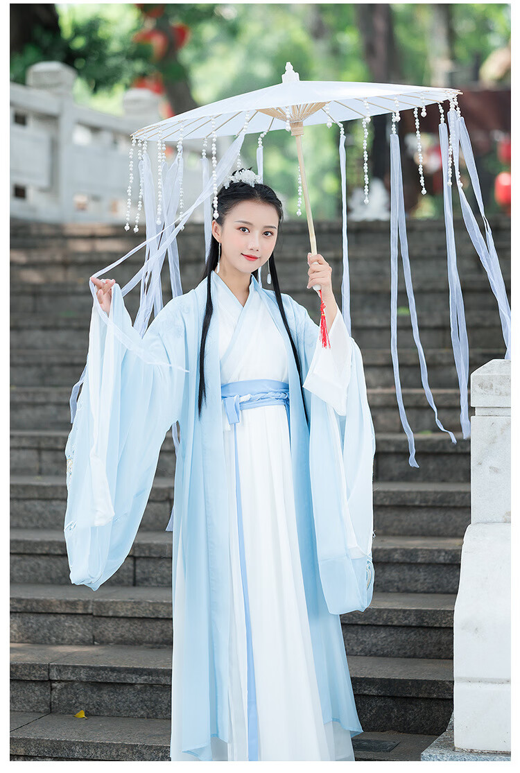 汉服男装古装长袍全套情侣中国风天仙子重工绣花广袖男女仙气绝尘外披