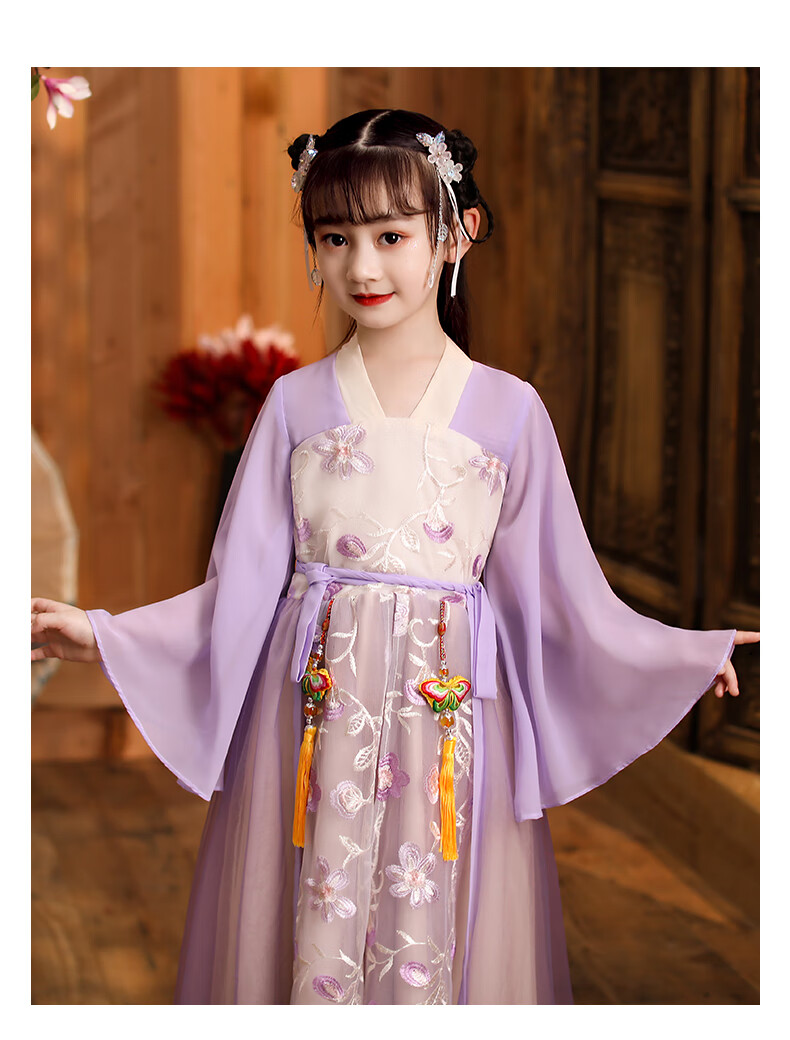 韩服古装学生儿童小朋友的汉服仙女裙儿童汉服女童古装仙12岁女孩中国