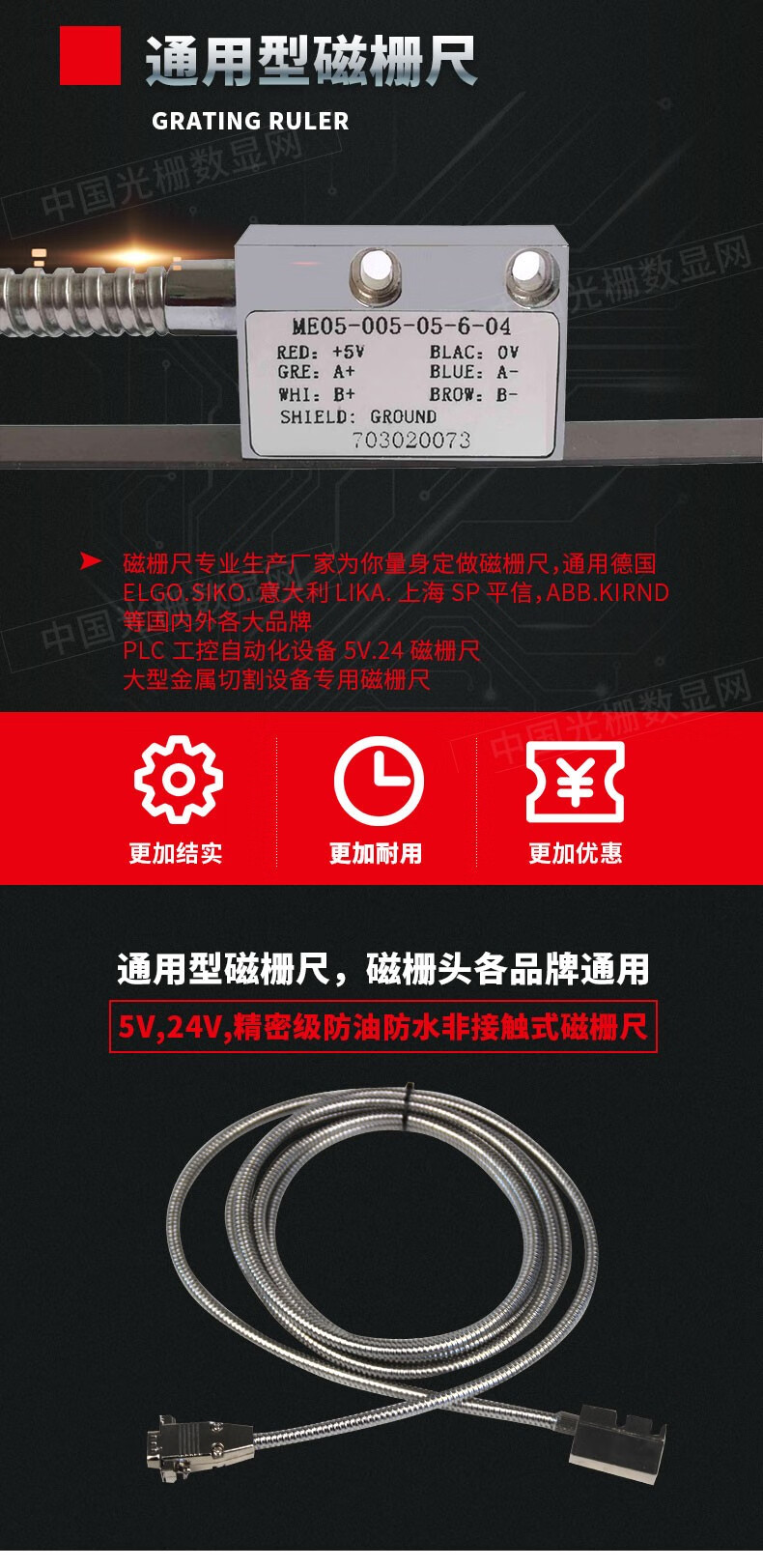 德国磁栅尺siko读数头givi埃格plc24v磁条信和数显表位移传感器sino非