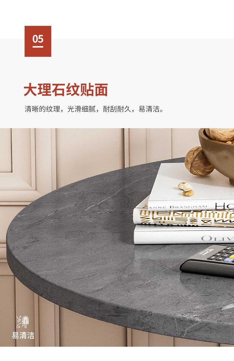 边几轻奢方几客厅小户型边柜侧边柜卧室简约小桌子小茶几 【经典款】岩板灰+黑架40*40CM