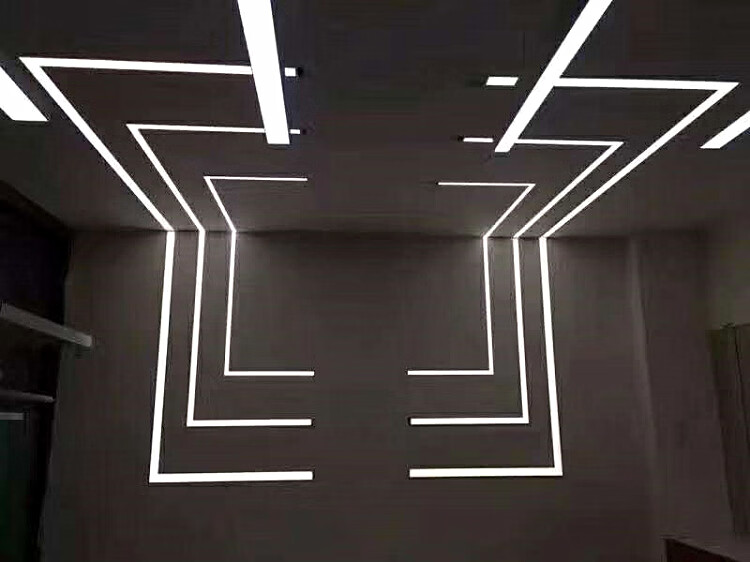 明装暗装线条射灯led硬灯条走廊过道楼梯灯铝槽线性灯造型装饰灯 2