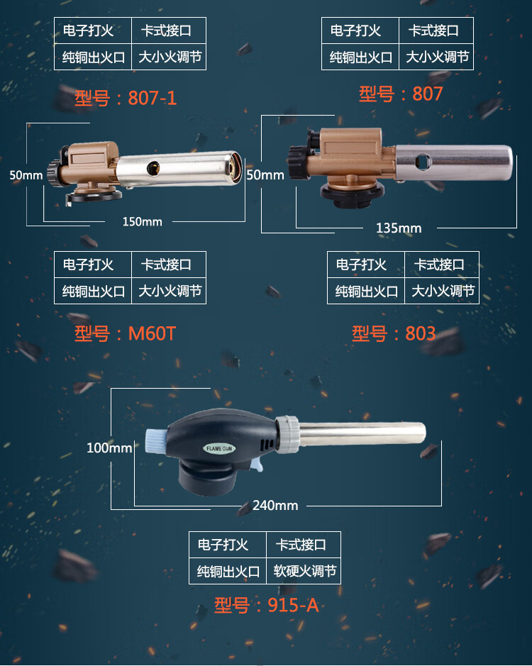 喷火气罐烧猪毛神器丁烷喷火抢高温液化气喷火器便携式烧猪毛喷火枪头