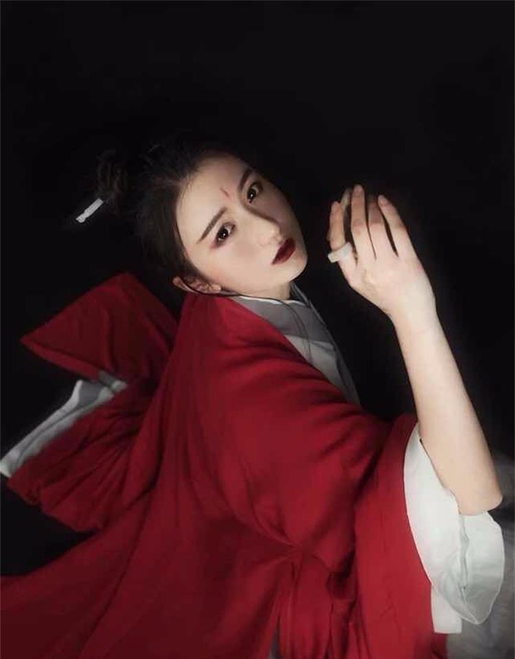 侠客古风红颜传统汉服女魏晋风红色齐腰襦裙广袖古装中国风超仙 套装