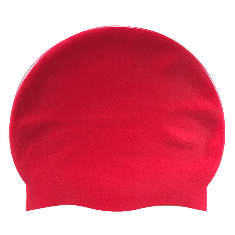BONZEMON成人男女通用立体柔软舒适纯色防晒游泳帽 红色 1顶