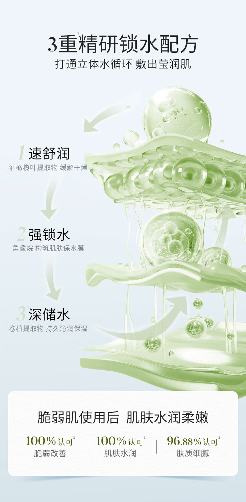 溪木源油橄榄舒润焕活面膜植物精华舒缓脆弱肌补水保湿面膜女男护肤品 1片
