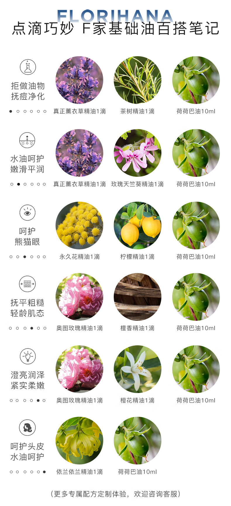 Florihana 馥家法国F家霍霍巴荷荷巴油油痘肌保湿滋润卸妆基础油 100ml