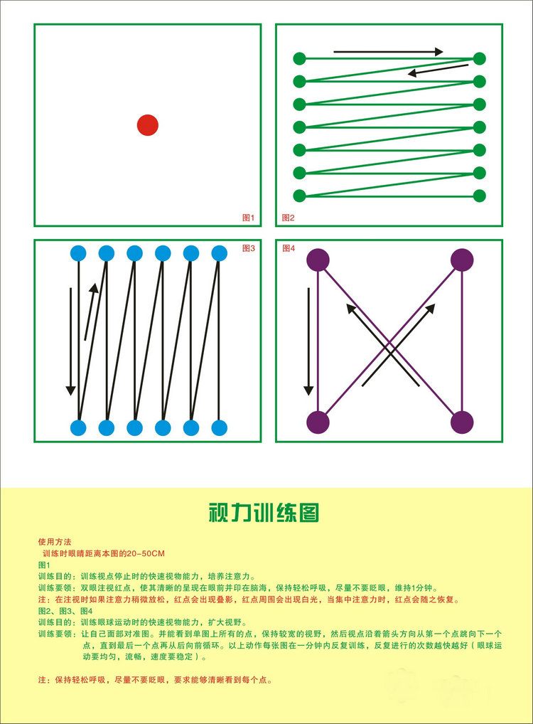 视力训练图图弱视训练图 眼肌训练运动增视图 眼操 大图 新版e字 黑板