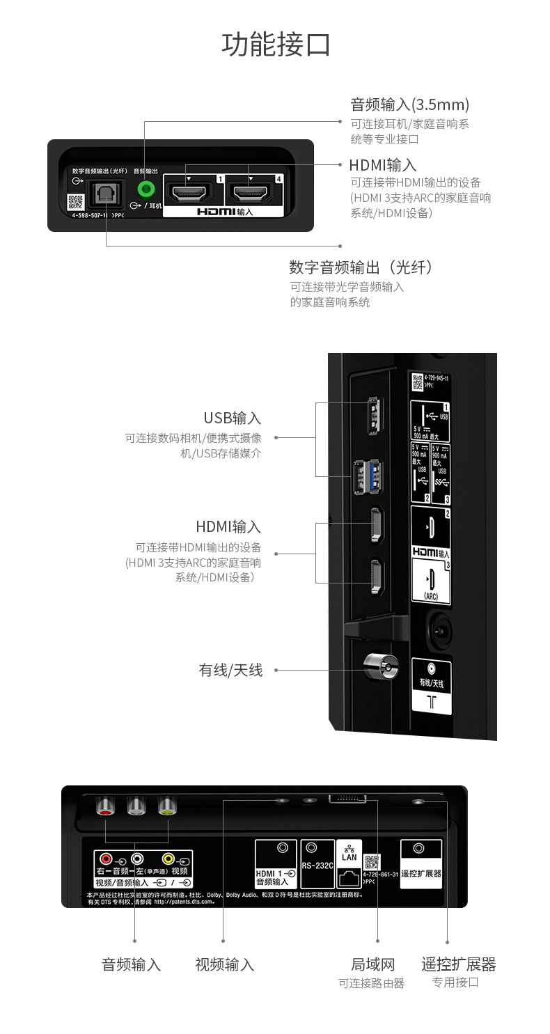 Sony\/索尼 KD-65X7500F 4K平板液晶电视机 彩