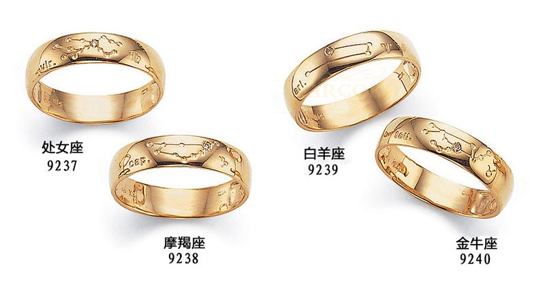 法蔻首饰轻奢品牌戒指男女款14k金指环对戒12星座戒指