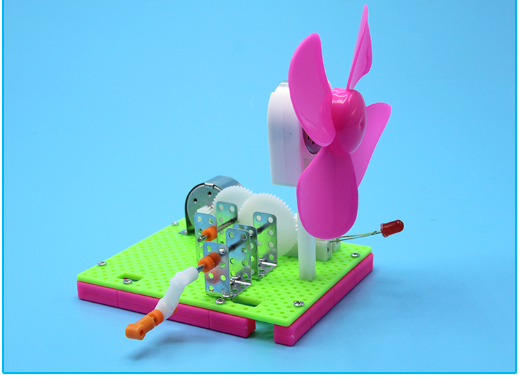 创意科学实验玩具diy手摇发电机模型 科技小制作发明儿童手工拼装科普
