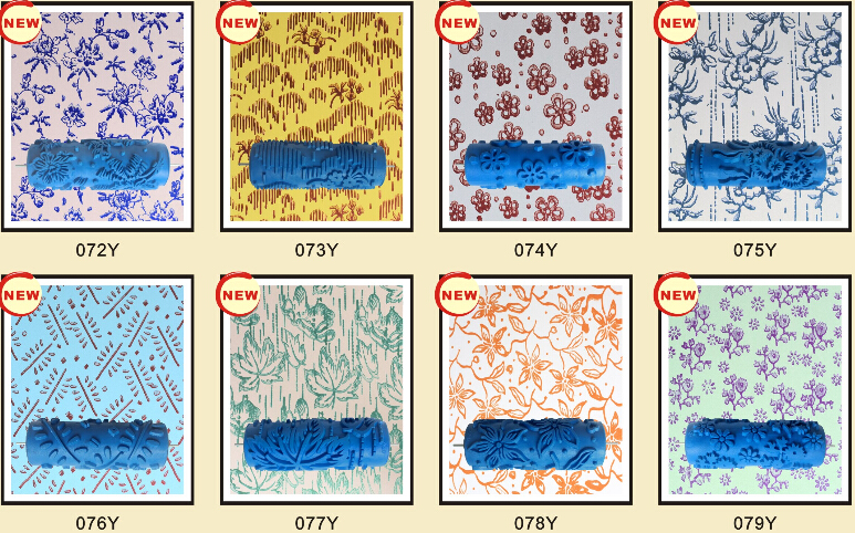 定做5寸套装液体壁纸滚花模具液体墙纸工具墙漆印花滚筒刷墙神器 单色