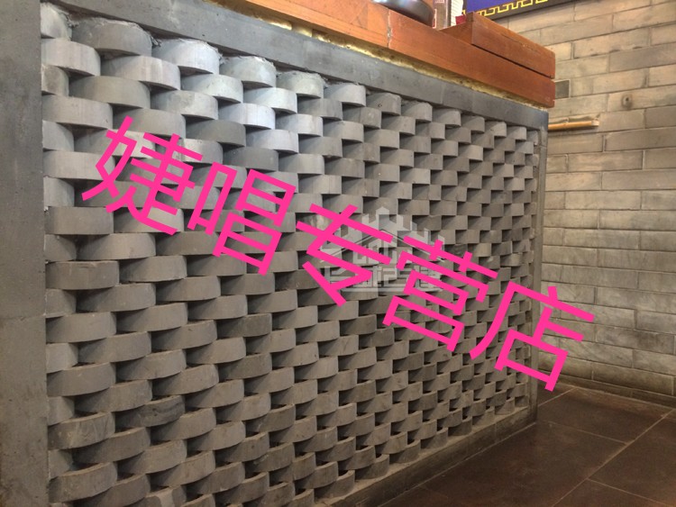 青瓦仿古青瓦片装饰青砖青瓦小青瓦隔断窗青瓦屏风花窗瓦片青瓦 筒瓦