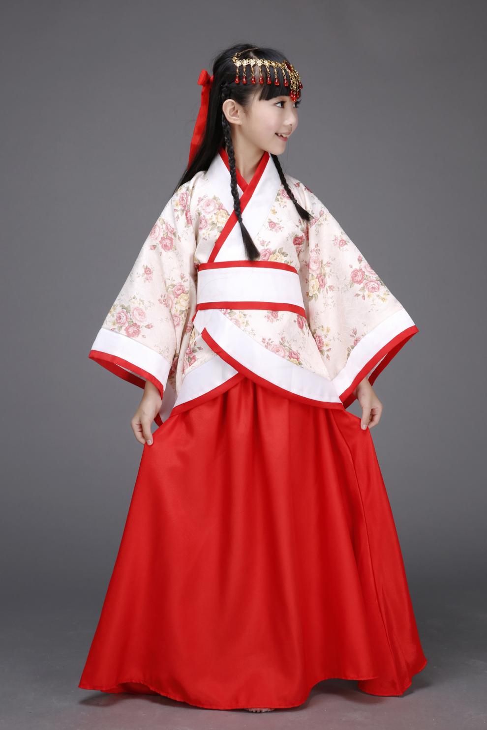 唐女童汉服演出服六一改良曲裾价格质量 哪个牌子比较
