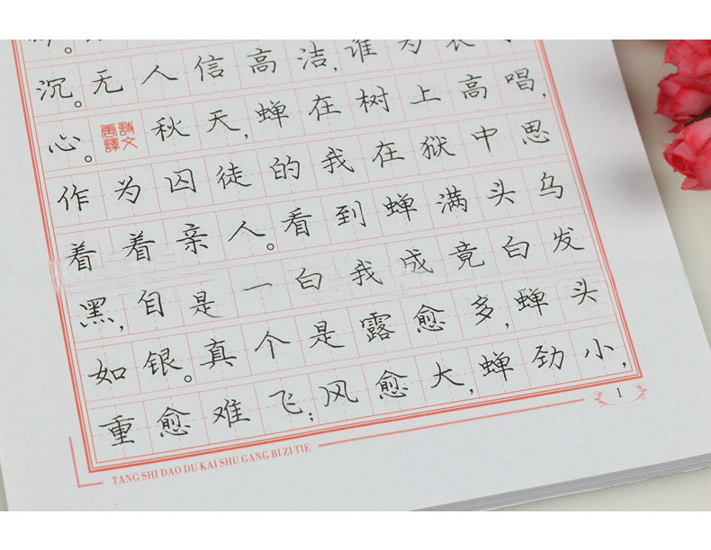 庞中华唐诗导读楷书钢笔字帖硬笔书法练习好帮手中小学生暑期必备青少图片