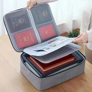 Natana NATTHANAN travel portable document bag storage bag document bag business card card bag file account book storage bag random color gray blue random