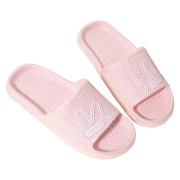 Jie Liya grace slippers for men and women bathroom non-slip thick-bottomed sandals and slippers home indoor EVA home summer deodorant rabbit pink size 38-39