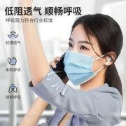 Zhende ZHENDE Demeishu adult medical surgical mask disposable non-sterile three-layer protective breathable mask medical surgical mask non-sterile 120 pieces [10 pieces/bag*12 bags]