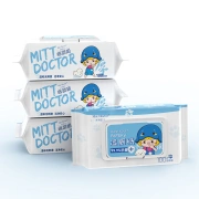 Dr. Mitt [non-degradable] wet toilet paper 100 pieces large pack of cleaning wipes for babies can wipe 99.9% of bacteria 100 pieces * 4 packs of 400 pieces sold in quantity