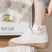 Yizhou sports outdoor equipment outdoor travel spring low-top breathable trend spring all-match short tube women's socks travel essential 10 pairs