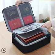 Natana NATTHANAN travel portable document bag storage bag document bag business card card bag file account book storage bag random color gray blue random