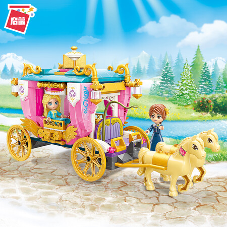 Enlightenment ENLIGHTEN building blocks girl assembling toy fantasy princess castle building blocks assembling model children's toy royal parade carriage 2614 Enlightenment ENLIGHTEN building blocks girl assembling toy fantasy princess castle building blocks assembling model children's toy royal parade carriage 2614