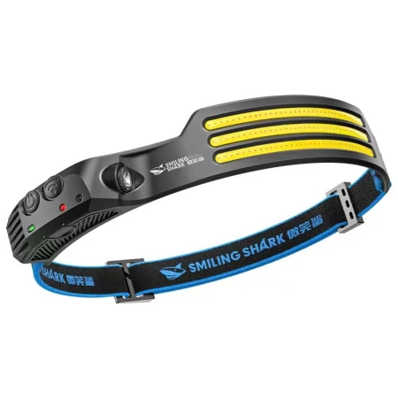 SMILING SHARK 0123 headlight strong light super bright sensor night fishing super long battery life outdoor charging LED camping night running safety work emergency light SMILING SHARK 0123 headlight strong light super bright sensor night fishing super long battery life outdoor charging LED camping night running safety work emergency light