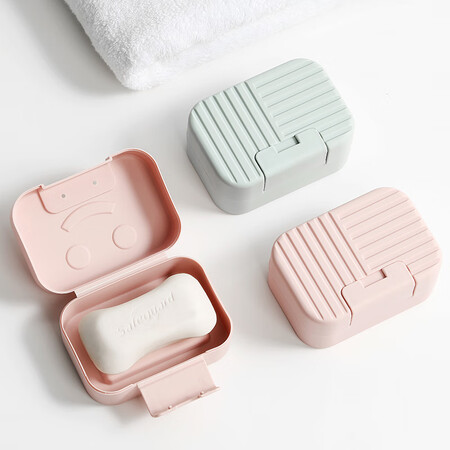 JAJALIN Soap Box Creative Travel Simple Style Soap Laundry Soap Box Drain Soap Soap Box Striped Blue 11*7.5*5cm with Lid JAJALIN Soap Box Creative Travel Simple Style Soap Laundry Soap Box Drain Soap Soap Box Striped Blue 11*7.5*5cm with Lid