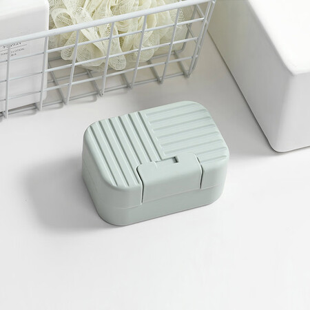 JAJALIN Soap Box Creative Travel Simple Style Soap Laundry Soap Box Drain Soap Soap Box Striped Blue 11*7.5*5cm with Lid JAJALIN Soap Box Creative Travel Simple Style Soap Laundry Soap Box Drain Soap Soap Box Striped Blue 11*7.5*5cm with Lid
