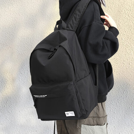 Light rider school bag male Korean version Harajuku junior high school student backpack female ins style college student college style large capacity couple travel backpack laptop bag 0392 black Light rider school bag male Korean version Harajuku junior high school student backpack female ins style college student college style large capacity couple travel backpack laptop bag 0392 black