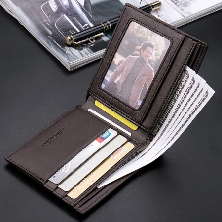 MashaLanti men's wallet men's short multi-function card bag ultra-thin multi-card wallet boy's day gift for boyfriend husband D115 gray MashaLanti men's wallet men's short multi-function card bag ultra-thin multi-card wallet boy's day gift for boyfriend husband D115 gray
