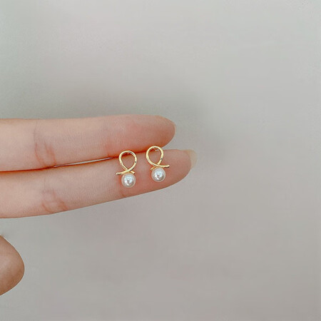 Xiao color 925 white fungus needle imitation pearl design earrings, female temperament, simple and small, small net celebrity personalized earrings, imitation pearl earrings, fashion jewelry for girls, B7Y203-C12, imitation pearl earrings Xiao color 925 white fungus needle imitation pearl design earrings, female temperament, simple and small, small net celebrity personalized earrings, imitation pearl earrings, fashion jewelry for girls, B7Y203-C12, imitation pearl earrings