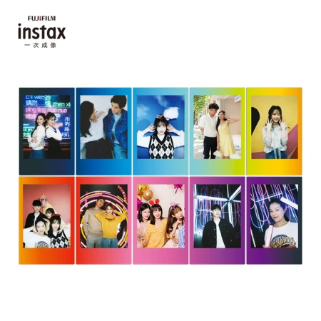 Fuji instax instant mini photo paper rainbow 10 sheets for mini7+/9/11/40/90/LiPlay/EVO/hellokitty/Link2 Fuji instax instant mini photo paper rainbow 10 sheets for mini7+/9/11/40/90/LiPlay/EVO/hellokitty/Link2